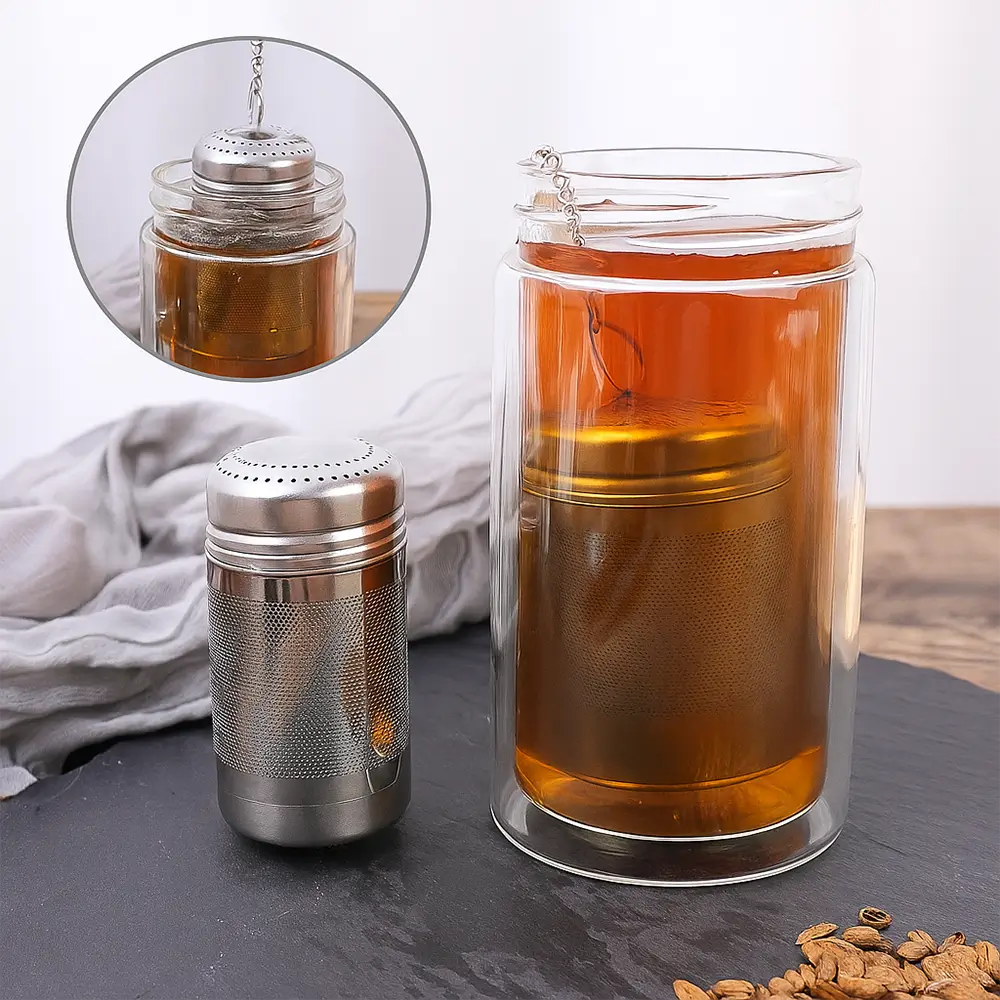 Infusor de Chá EasyTea com Corrente – Aço Inoxidável