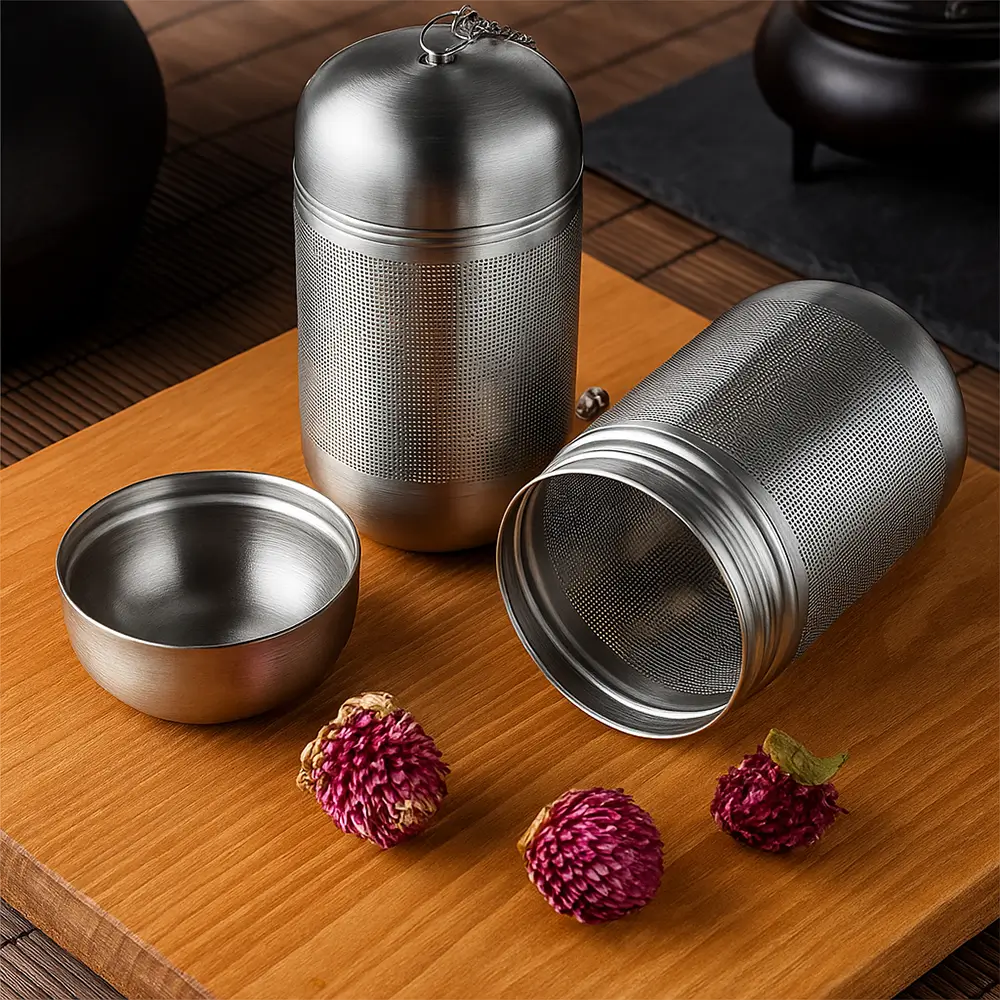 Infusor de Chá EasyTea com Corrente – Aço Inoxidável