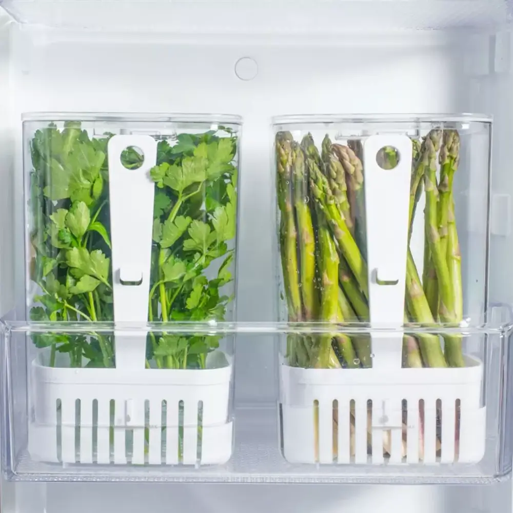 Kit Potes com Drenagem para Temperos FreshBox – 2 Unidades 2,3L