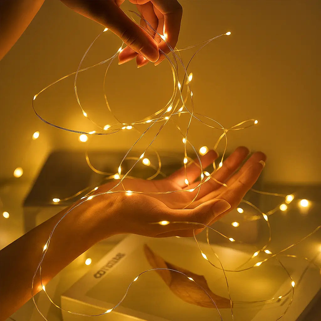 Fio de Fada LED à Prova D'Água com Controle Remoto – 10m ou 20m Bivolt