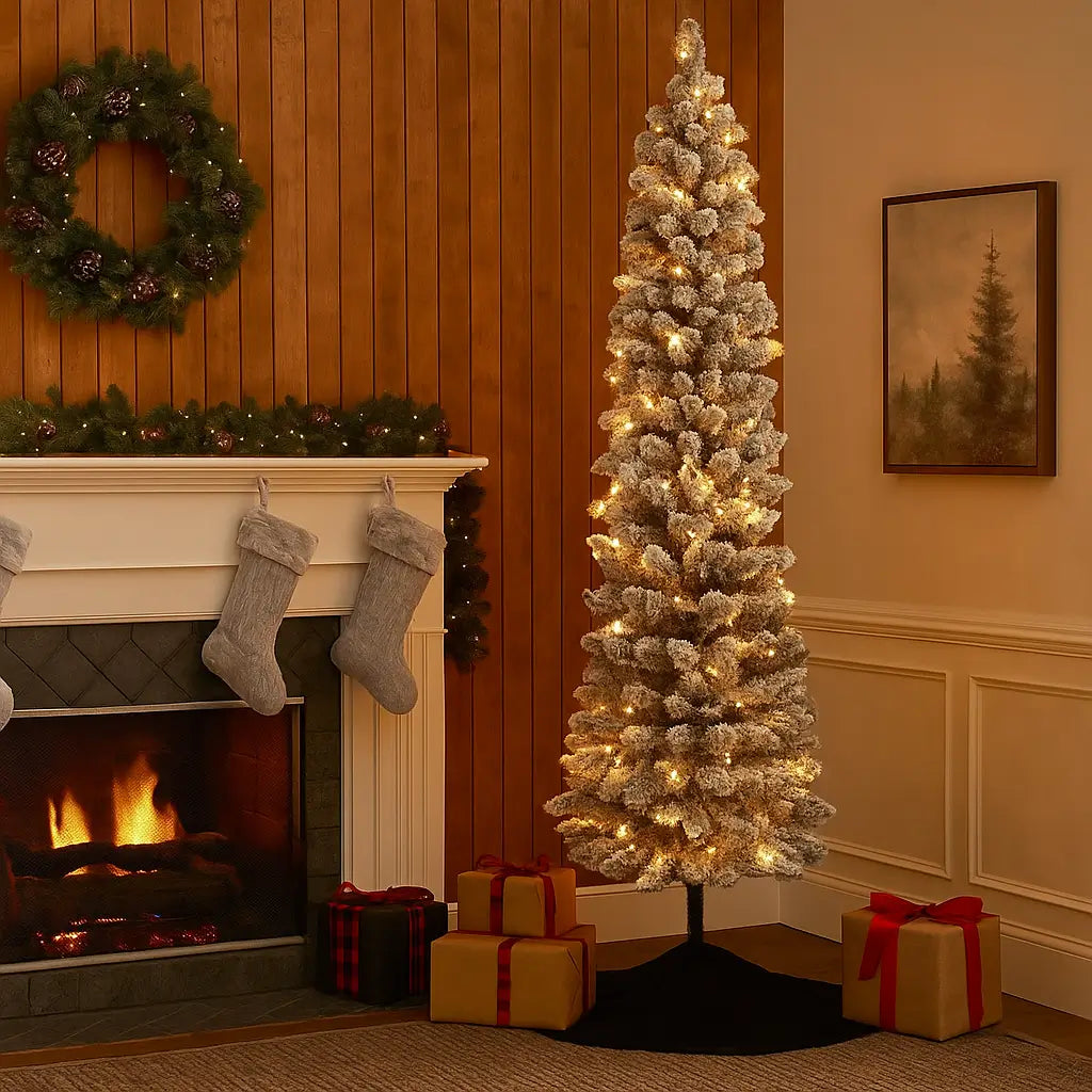 Árvore de Natal Slim Premium Nevada – 1,80 Metros com 350 Galhos