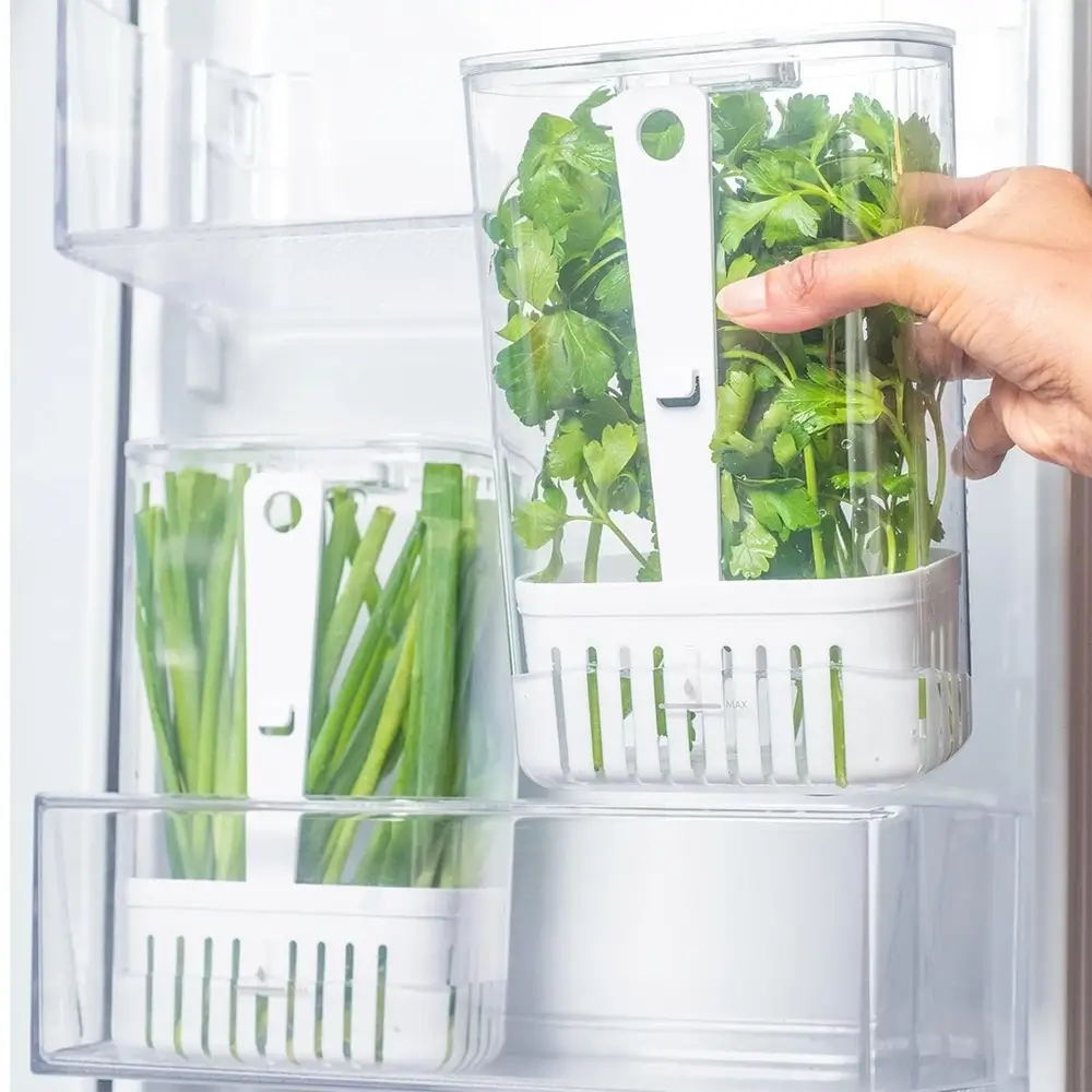 Kit Potes com Drenagem para Temperos FreshBox – 2 Unidades 2,3L