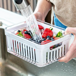 Kit Potes com Drenagem para Geladeira FreshBox – 2 ou 4 Unidades 3,8L